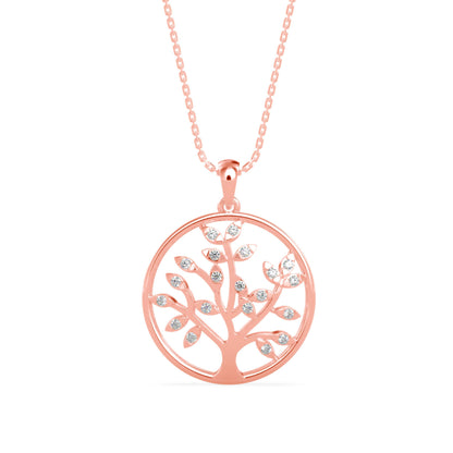 Foundry Diamond Pendant Rose Gold