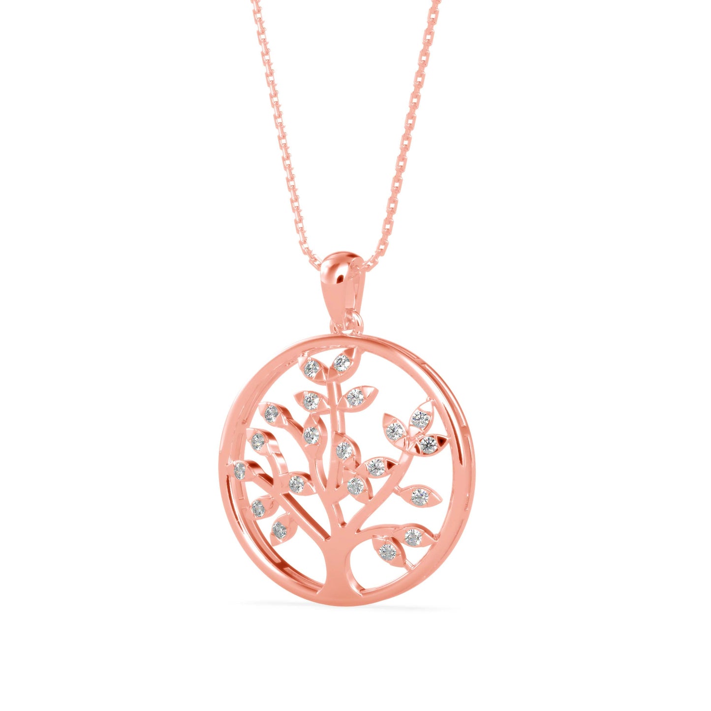 Foundry Diamond Pendant Rose Gold