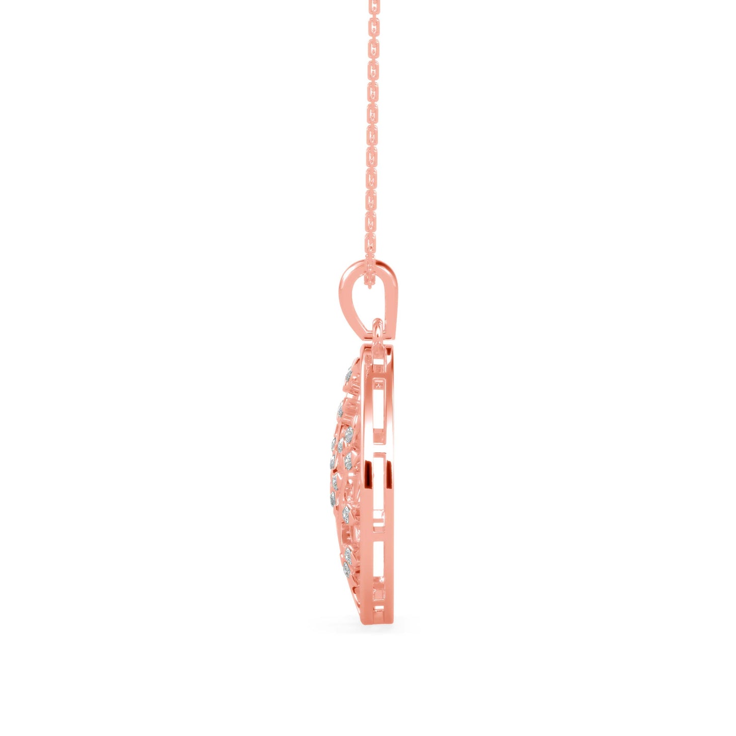 Foundry Diamond Pendant Rose Gold