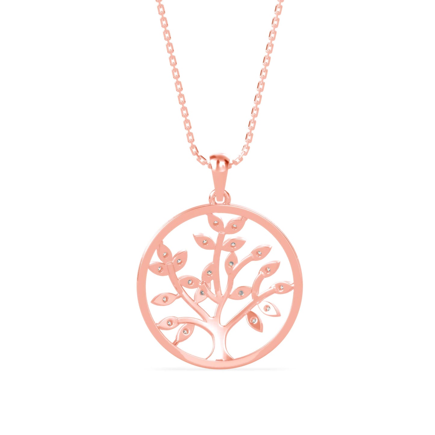 Foundry Diamond Pendant Rose Gold