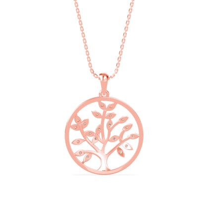 Foundry Diamond Pendant Rose Gold