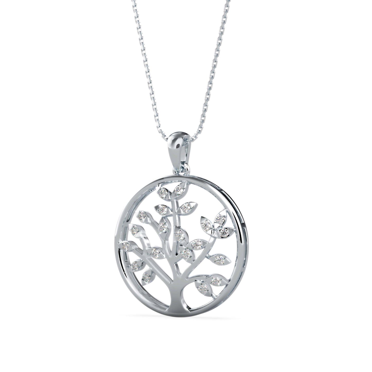 Foundry Diamond Pendant White Gold