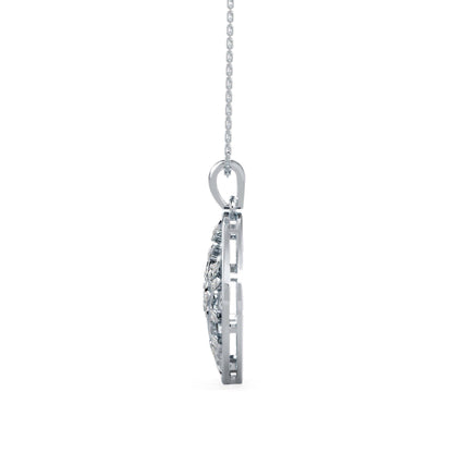 Foundry Diamond Pendant White Gold