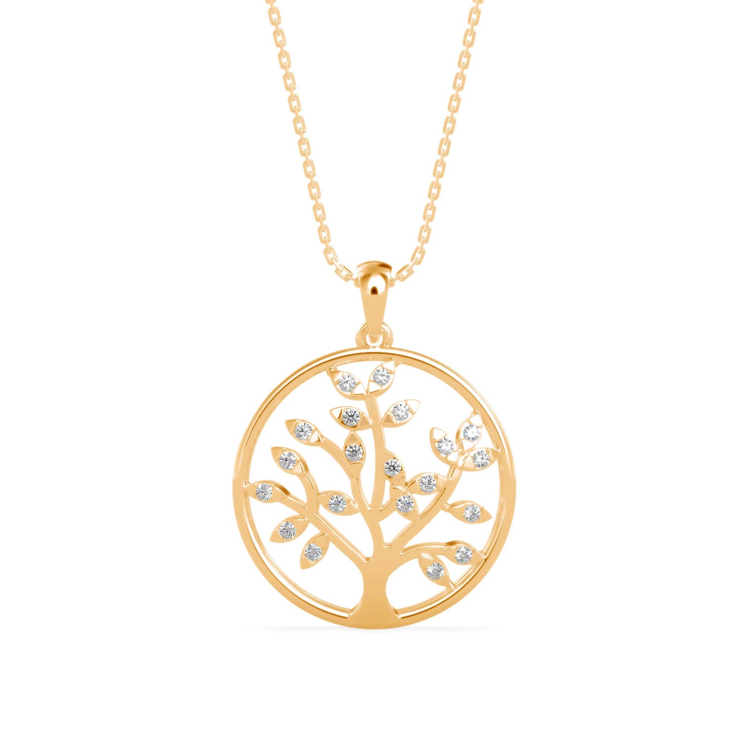 Foundry Diamond Pendant Yellow Gold