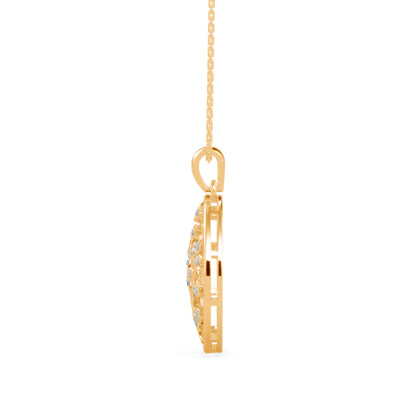 Foundry Diamond Pendant Yellow Gold