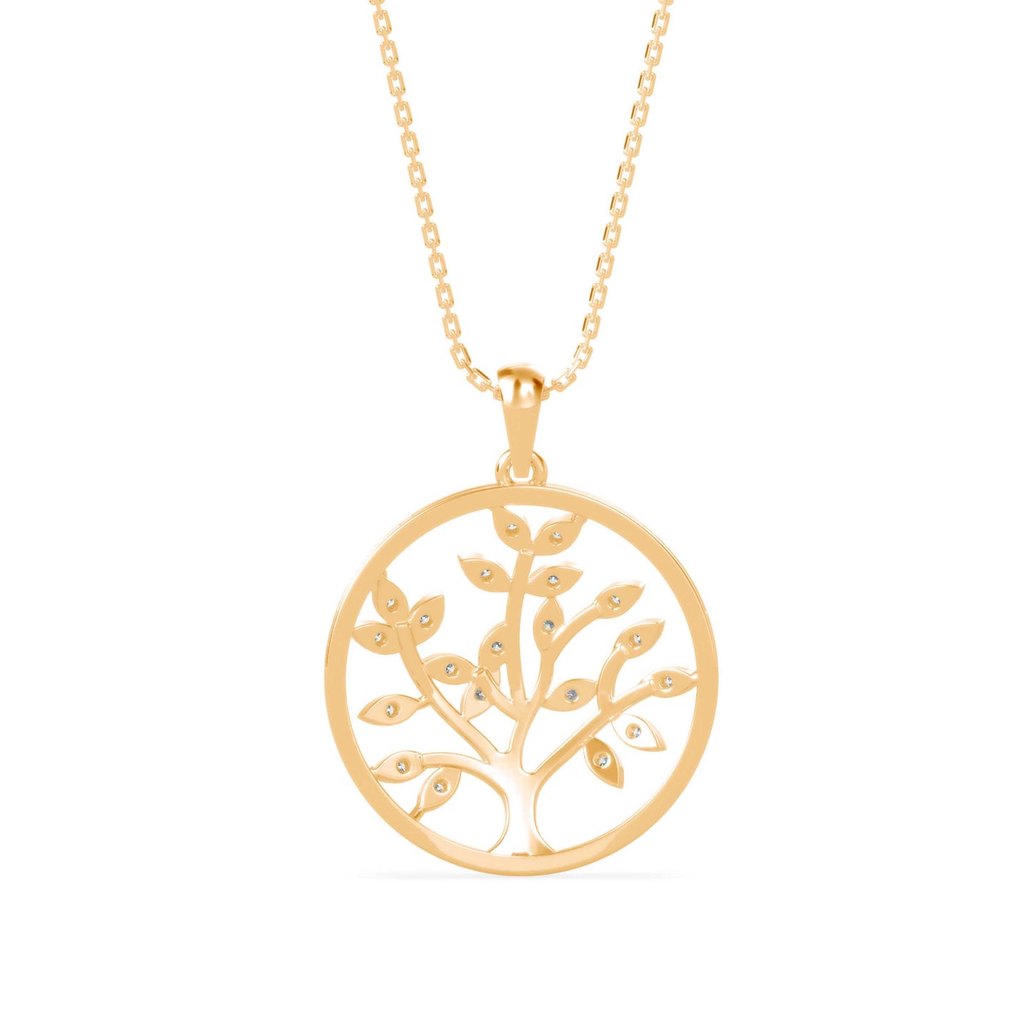 Foundry Diamond Pendant Yellow Gold