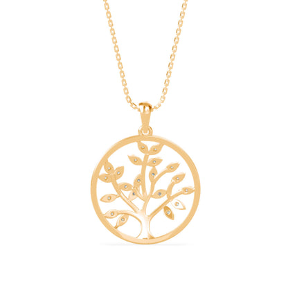 Foundry Diamond Pendant Yellow Gold