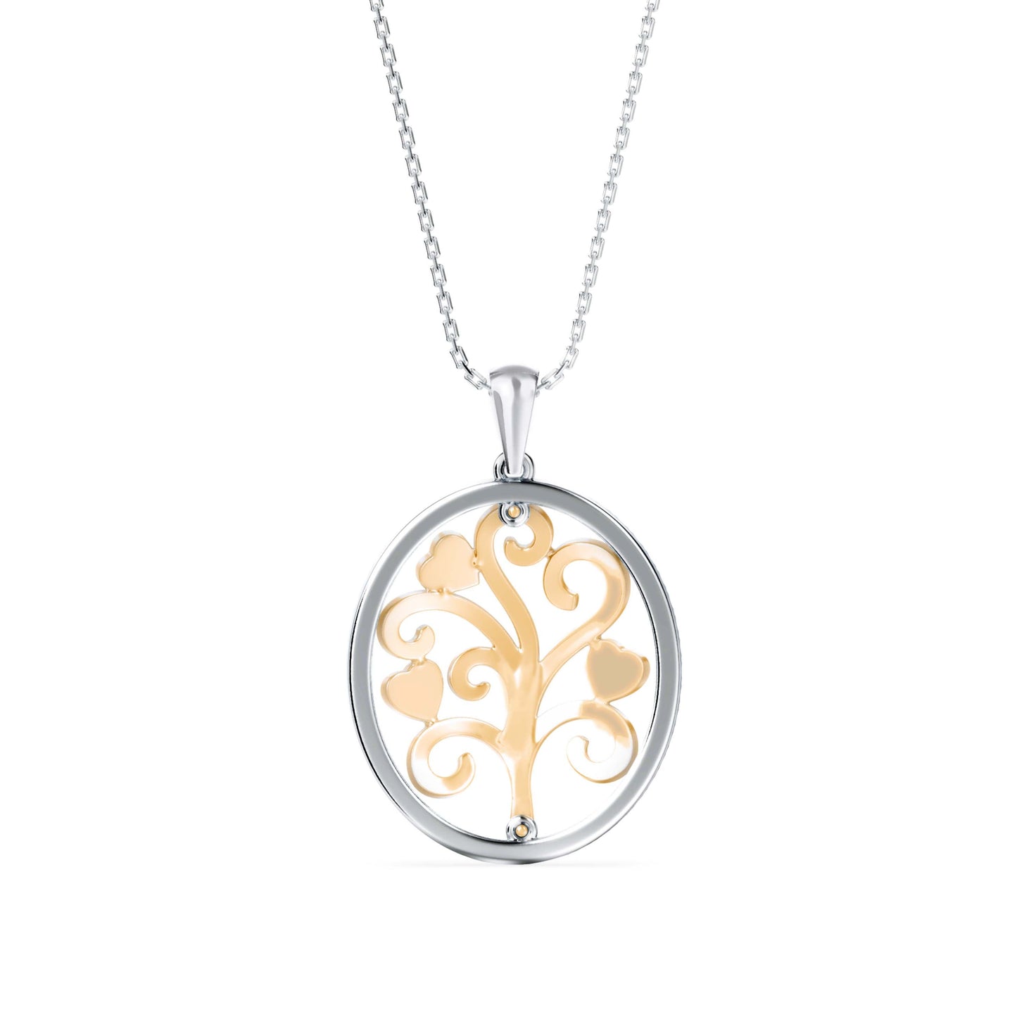 Flora Charm Diamond Pendant Yellow Gold