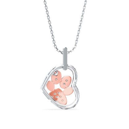 Amiable Heart Diamond Pendant Rose Gold