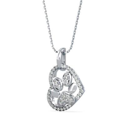 Amiable Heart Diamond Pendant Platinum