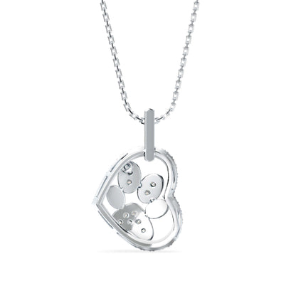 Amiable Heart Diamond Pendant White Gold