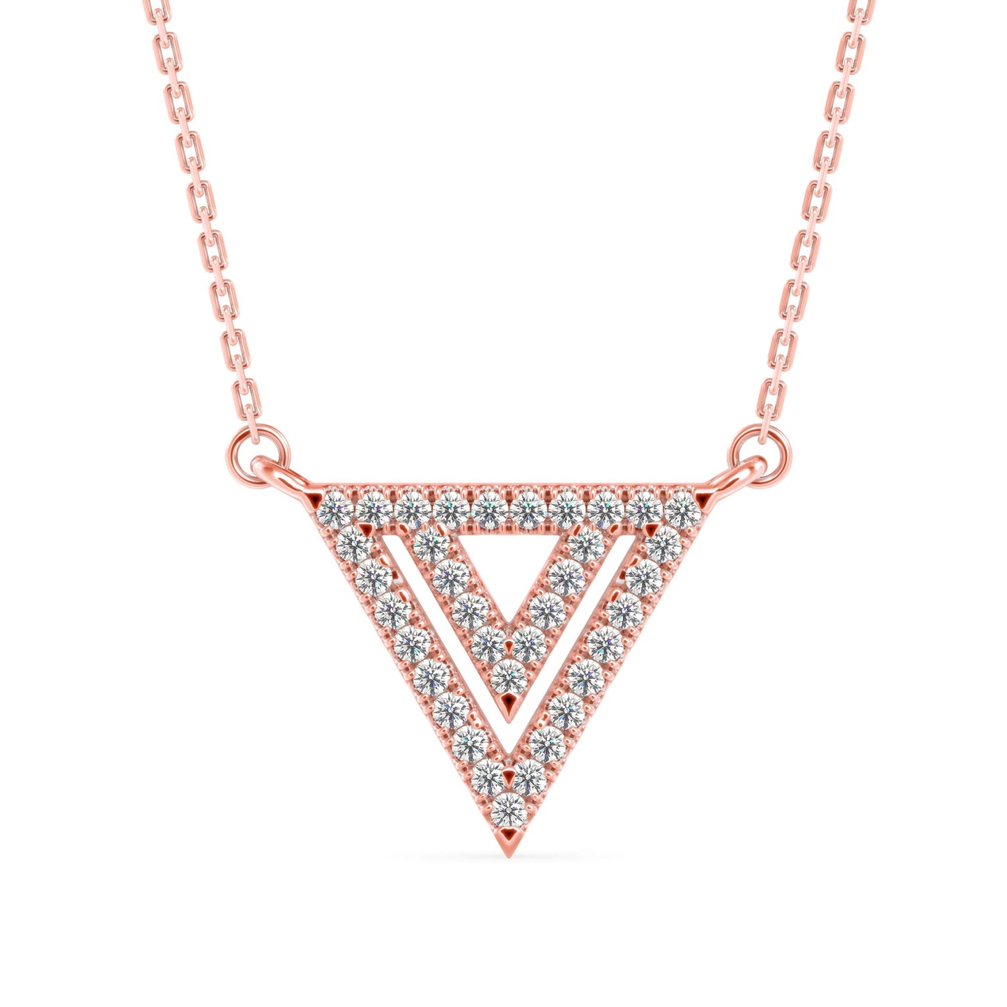 Sparkling Cascade Pendant Rose Gold