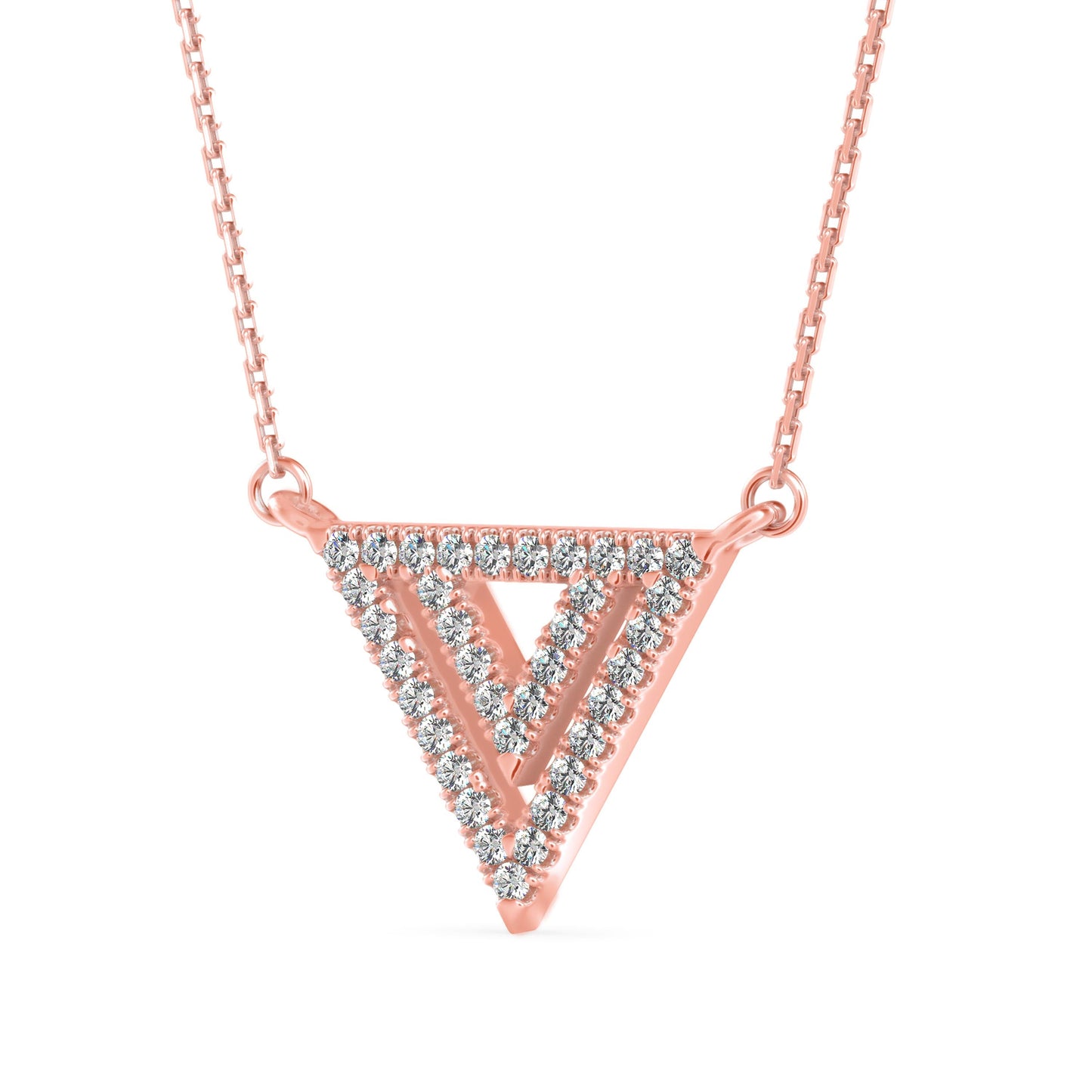 Sparkling Cascade Pendant Rose Gold