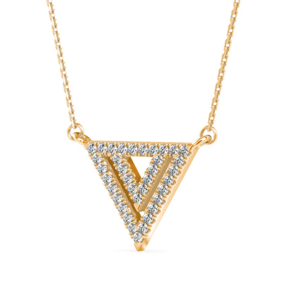 Sparkling Cascade Pendant Yellow Gold