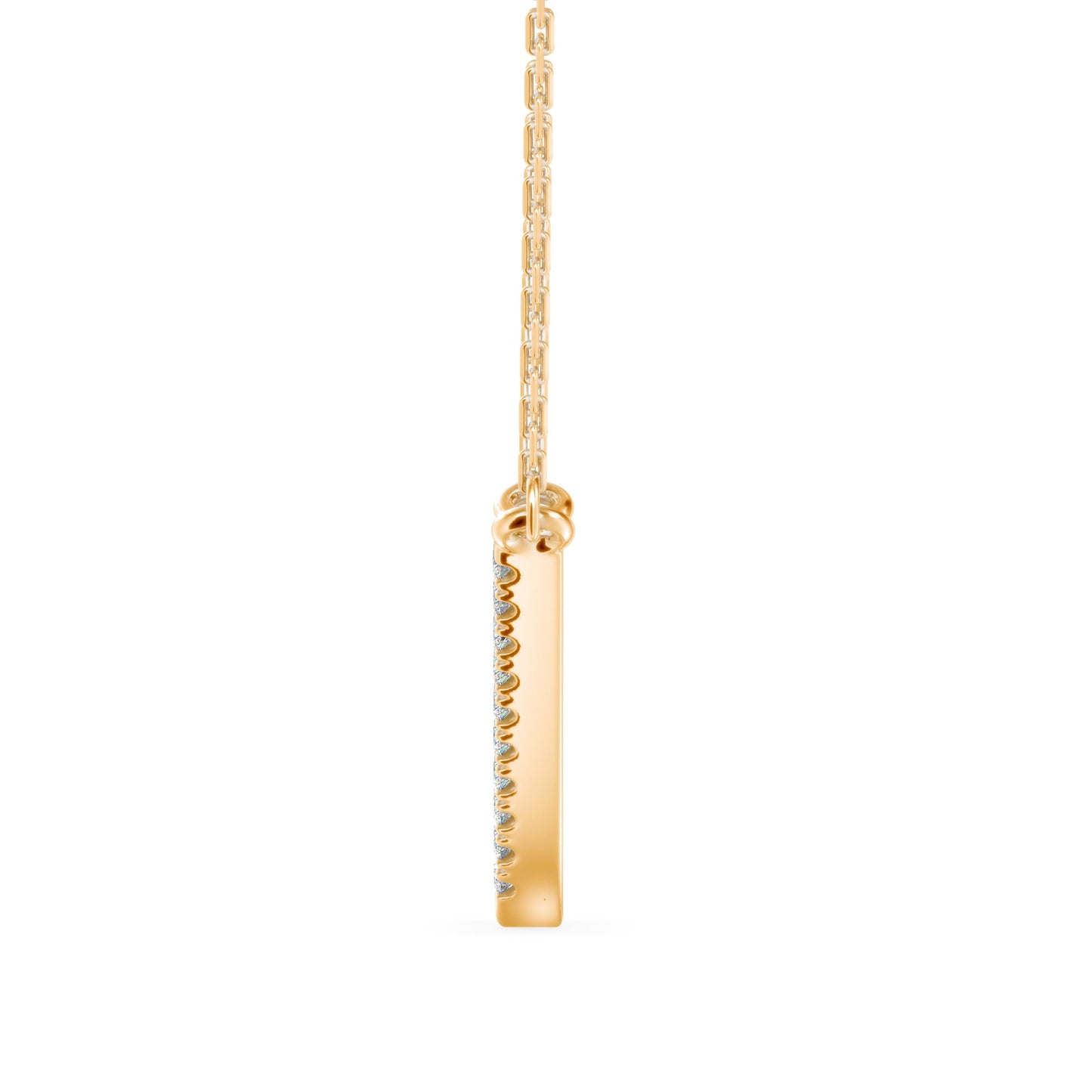 Sparkling Cascade Pendant Yellow Gold