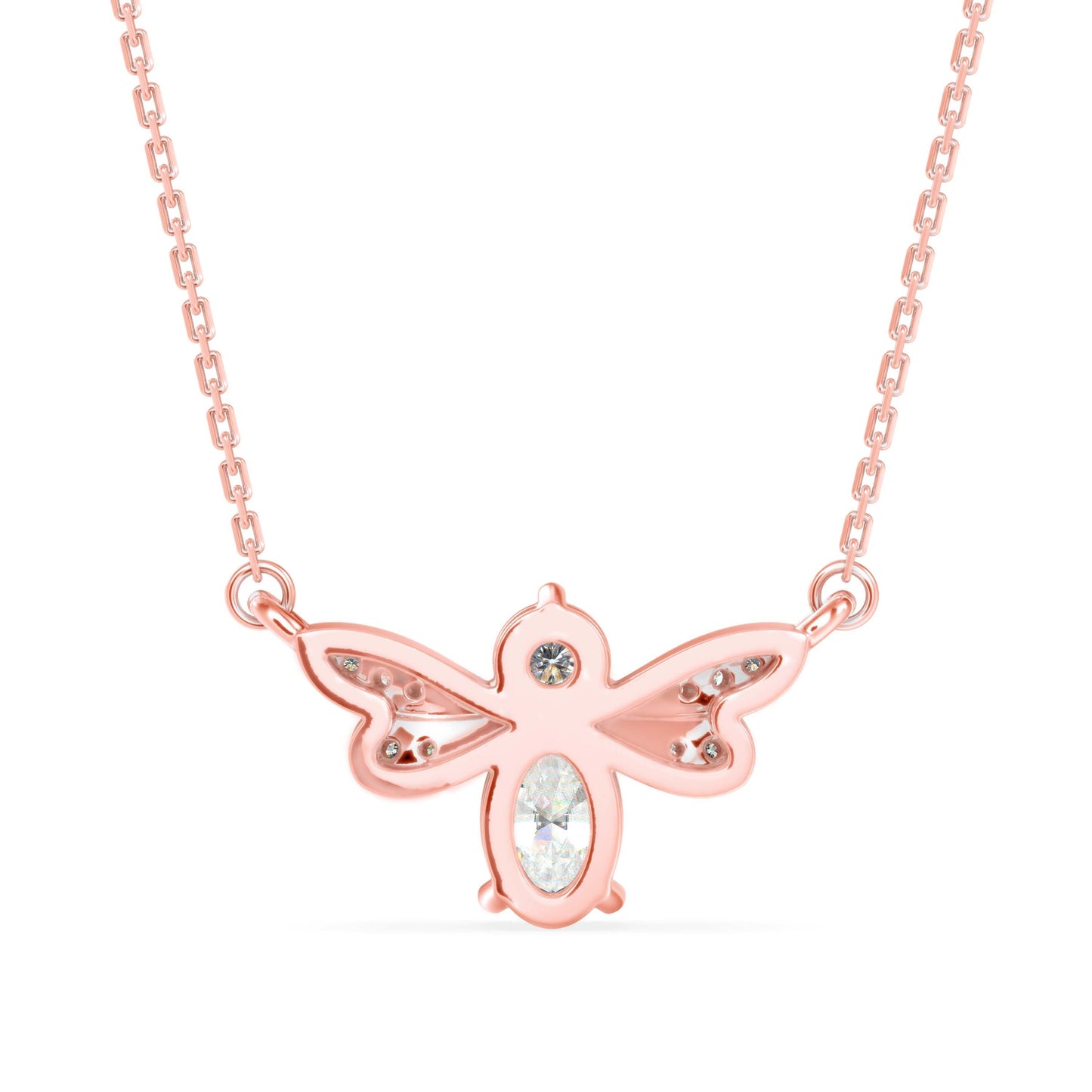 HoneyBee Diamond Pendant Rose Gold