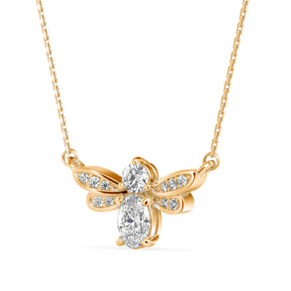 HoneyBee Diamond Pendant Yellow Gold