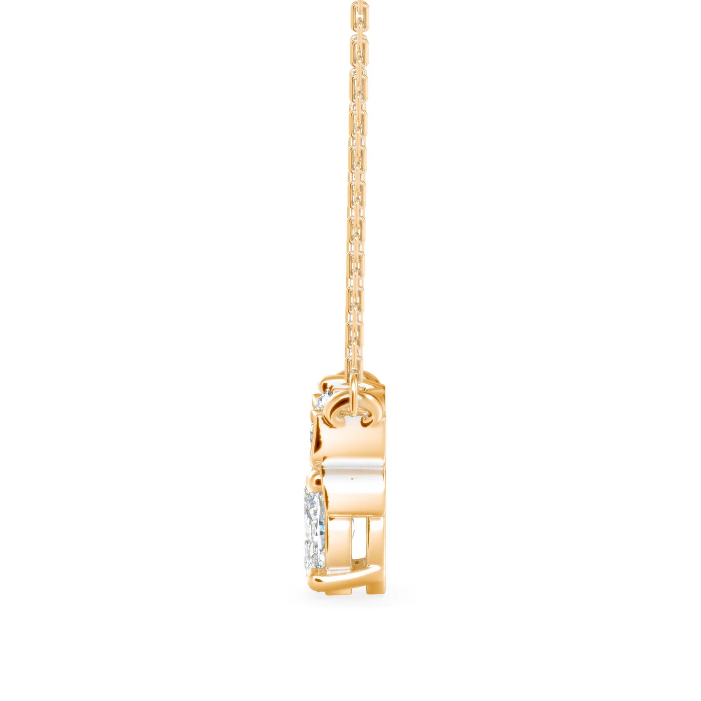 HoneyBee Diamond Pendant Yellow Gold