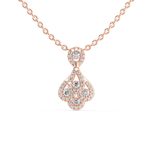 Darcy Charm Diamond Pendant Rose Gold