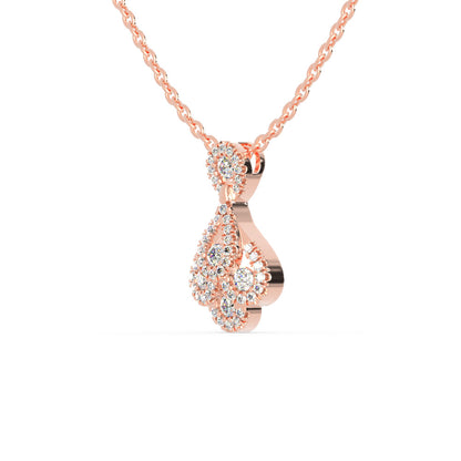 Darcy Charm Diamond Pendant Rose Gold