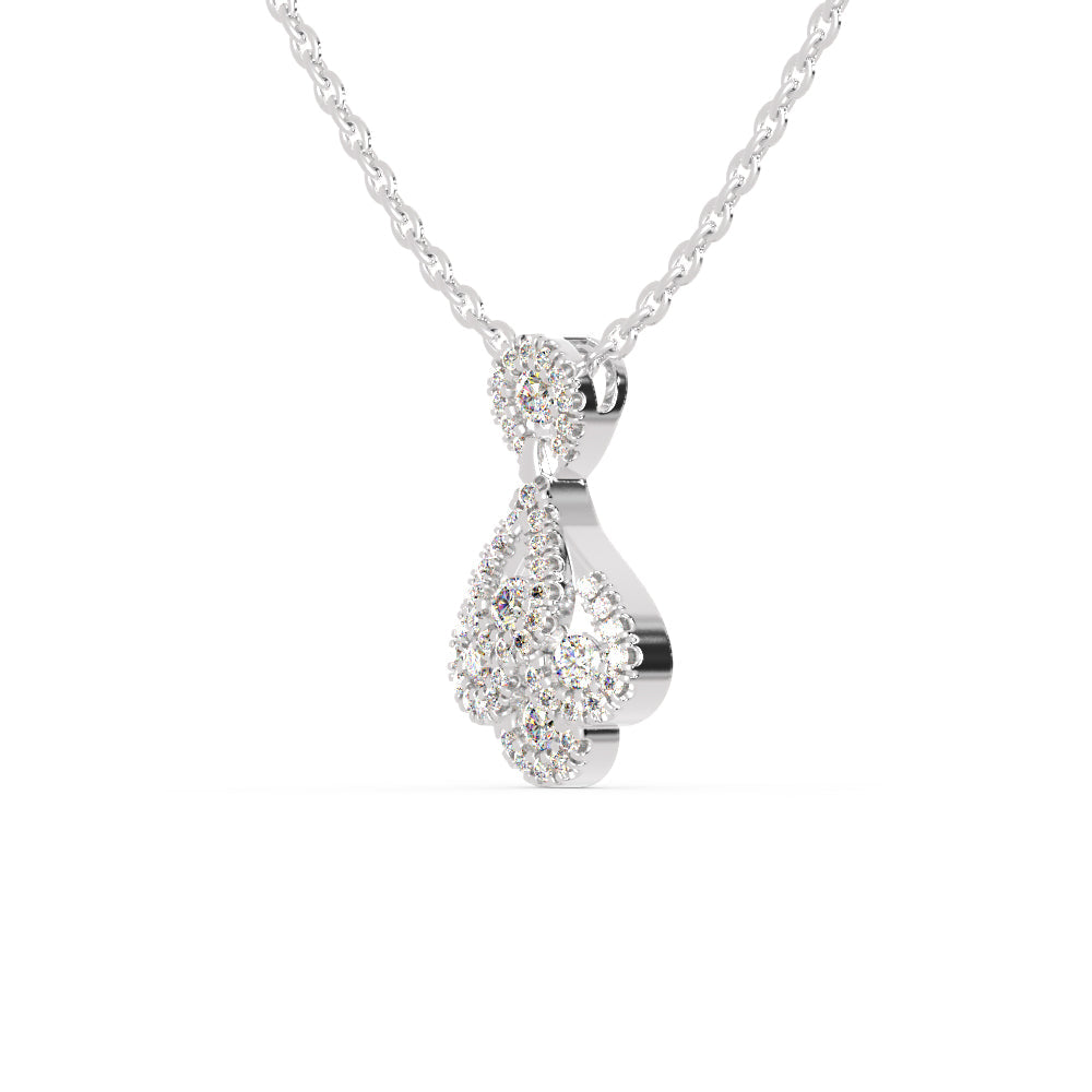 Darcy Charm Diamond Pendant White Gold