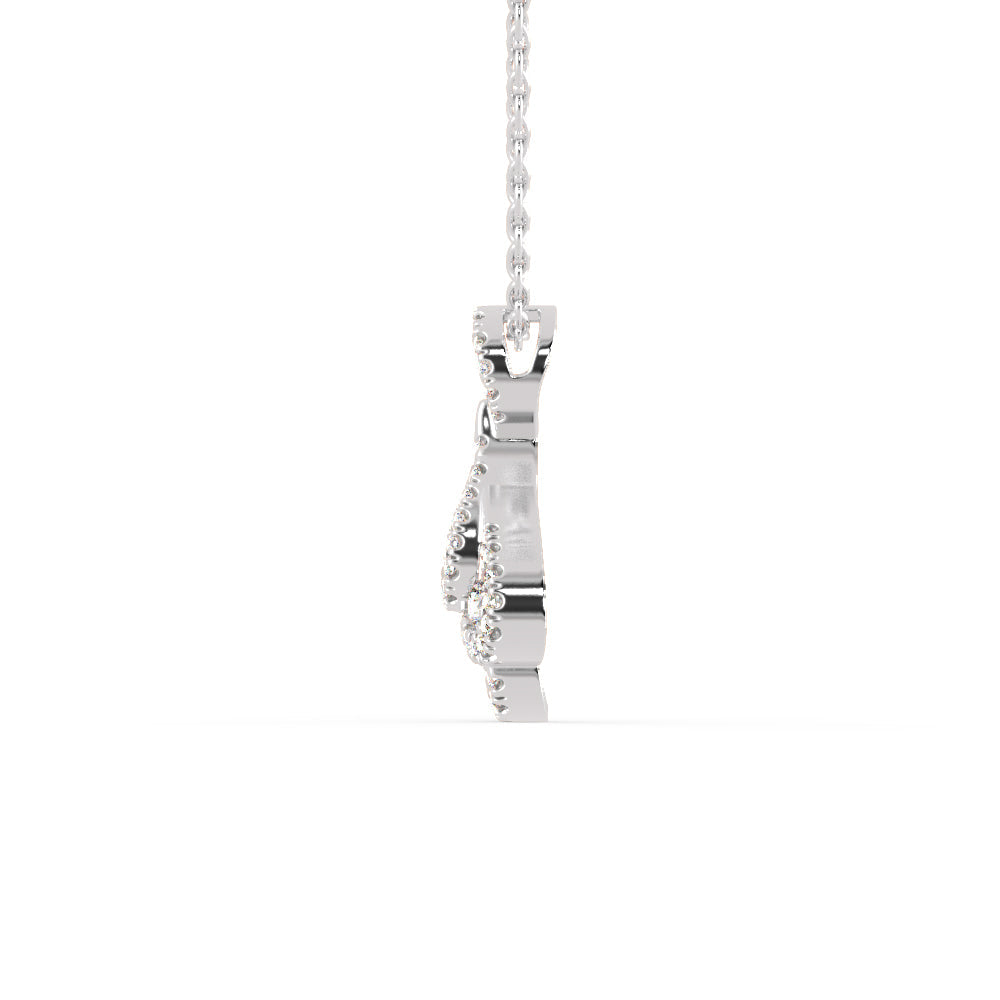 Darcy Charm Diamond Pendant White Gold