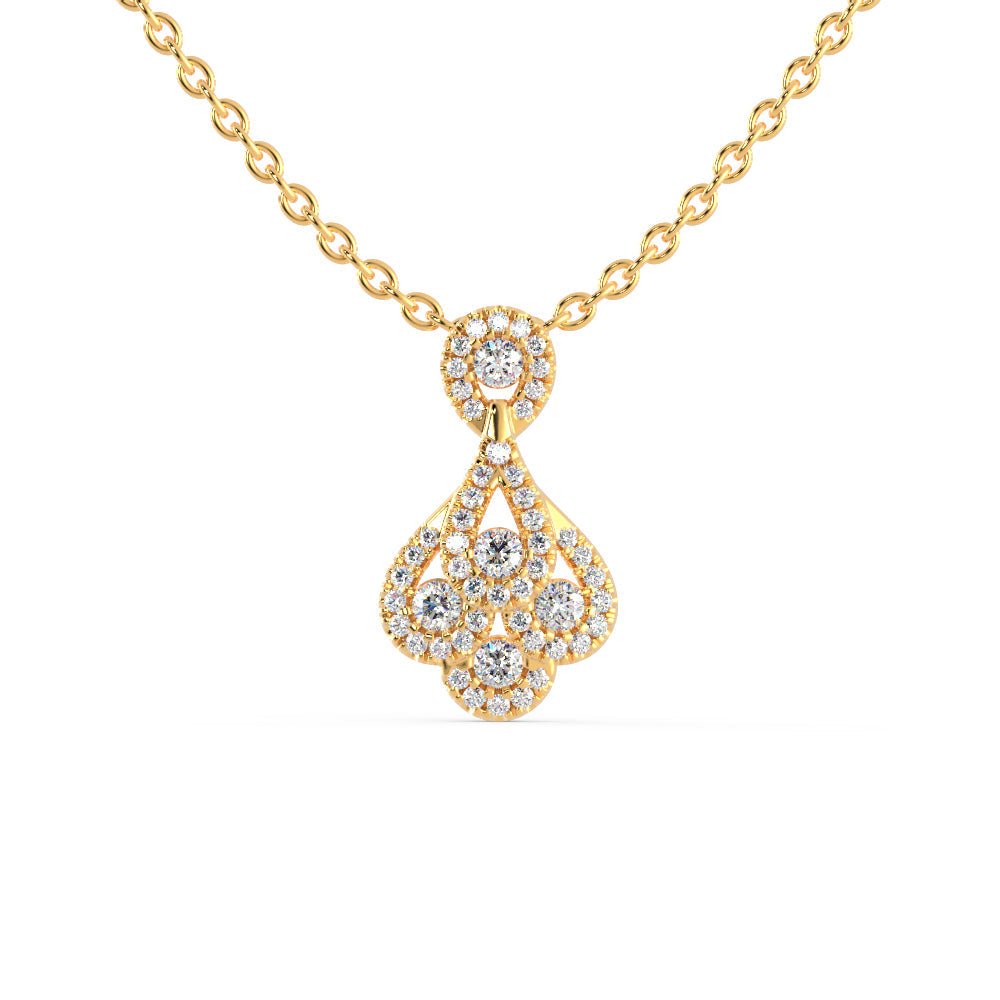 Darcy Charm Diamond Pendant Yellow Gold