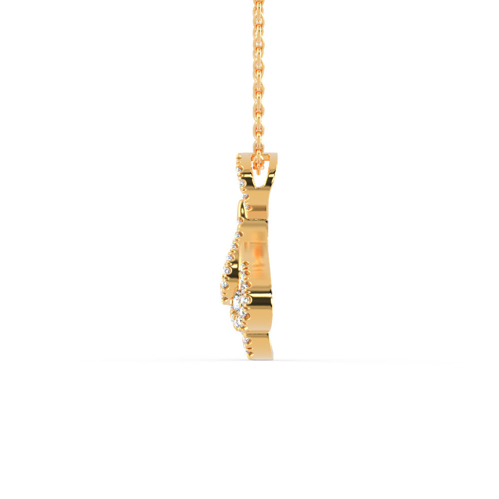 Darcy Charm Diamond Pendant Yellow Gold