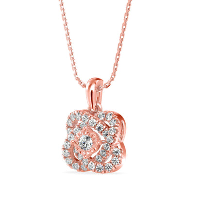 Techie Diamond Pendant Rose Gold