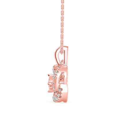 Techie Diamond Pendant Rose Gold