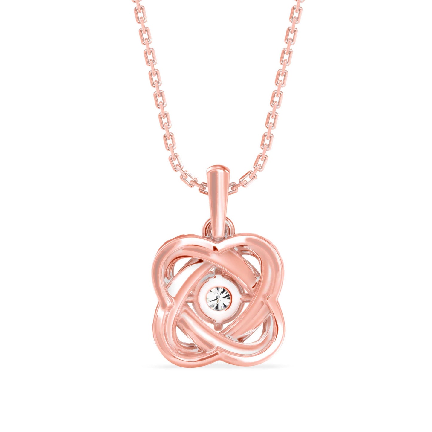 Techie Diamond Pendant Rose Gold