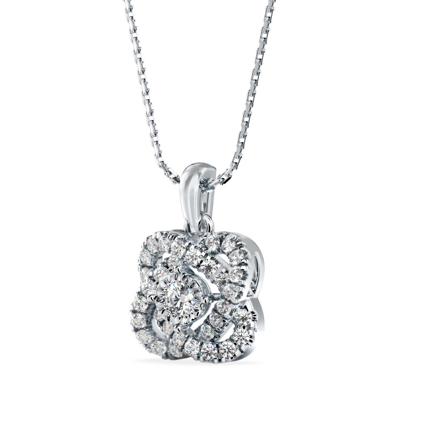 Techie Diamond Pendant Platinum