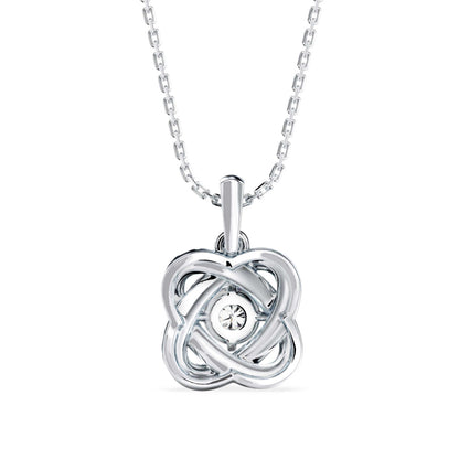 Techie Diamond Pendant White Gold