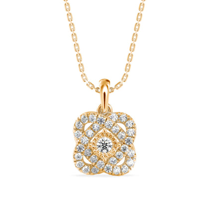 Techie Diamond Pendant Yellow Gold