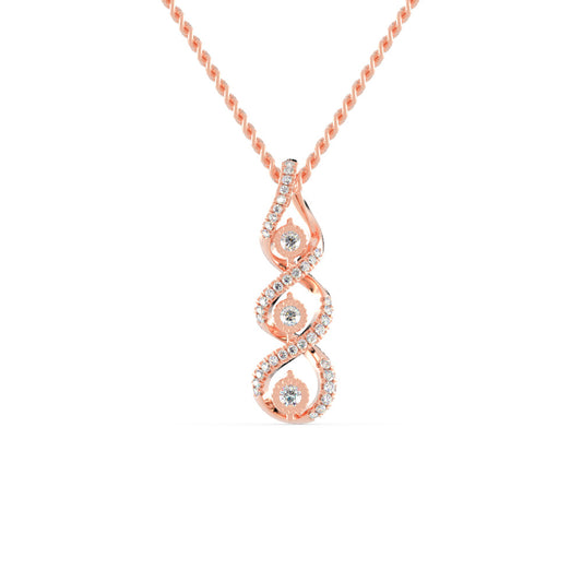 Noble Light Diamond Pendant Rose Gold