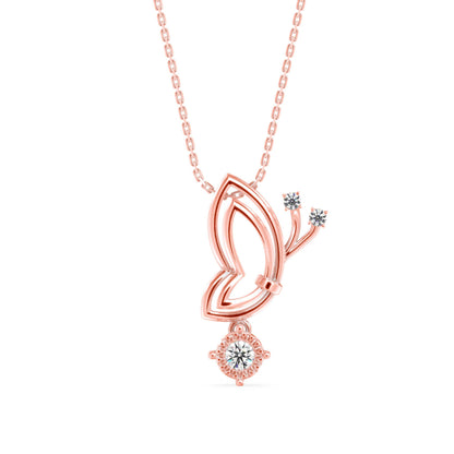 Orderly Charm Diamond Pendant Rose Gold