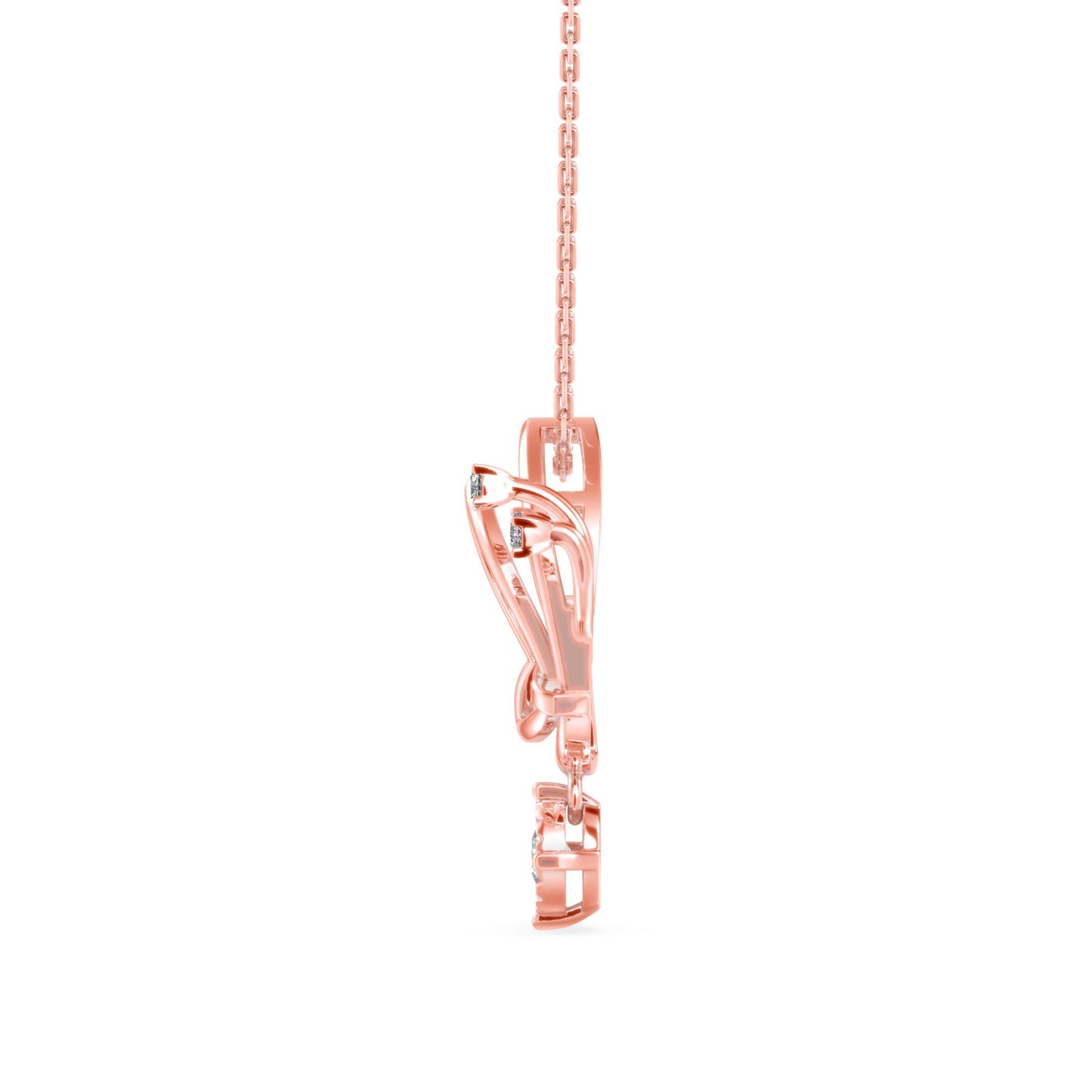 Orderly Charm Diamond Pendant Rose Gold