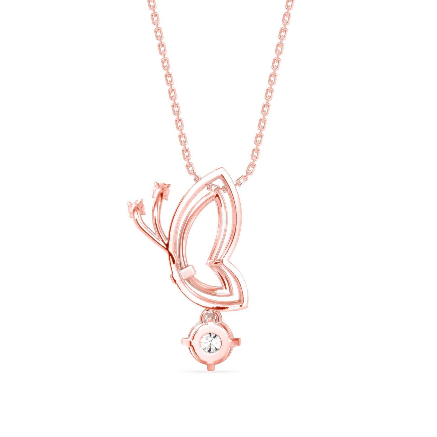 Orderly Charm Diamond Pendant Rose Gold