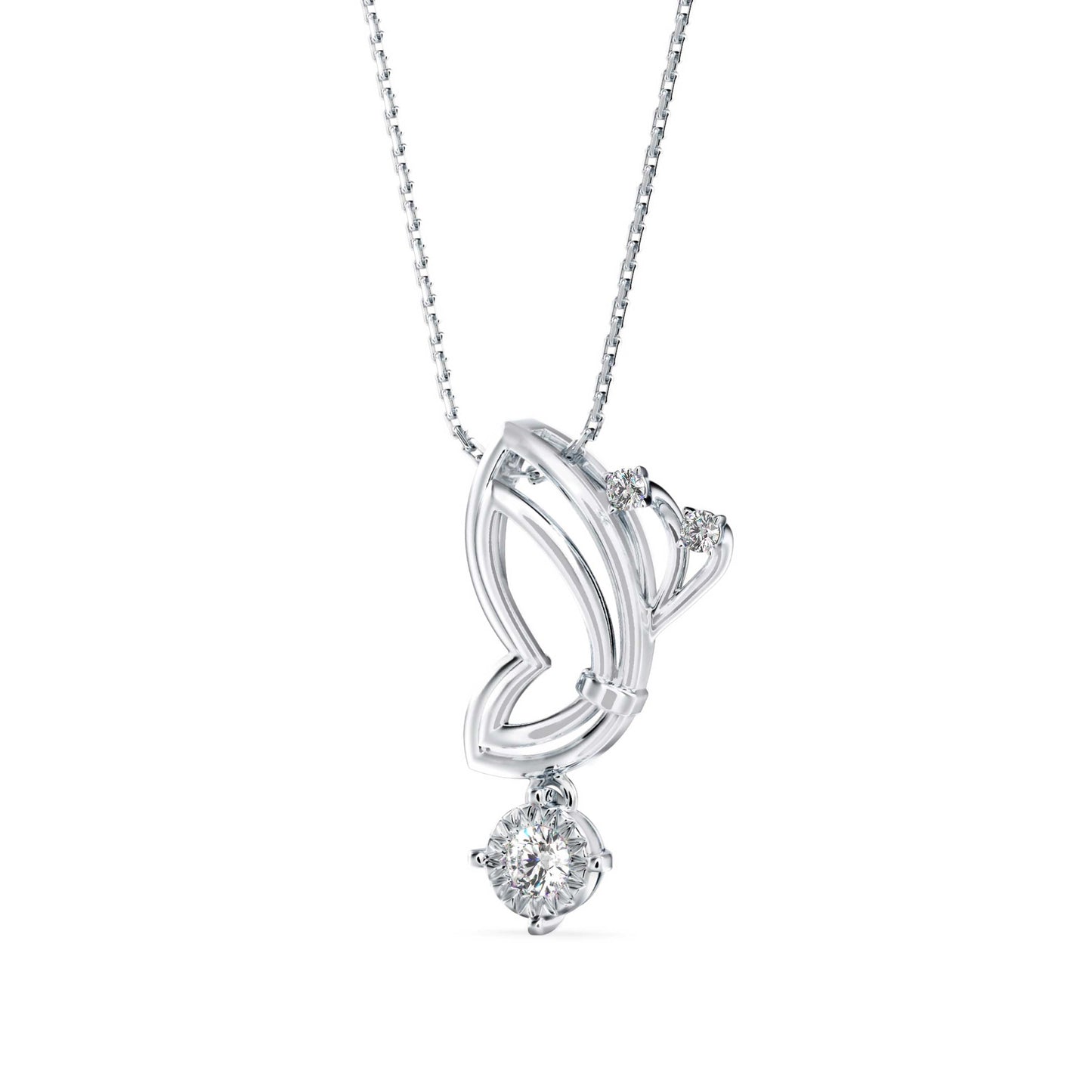 Orderly Charm Diamond Pendant Platinum