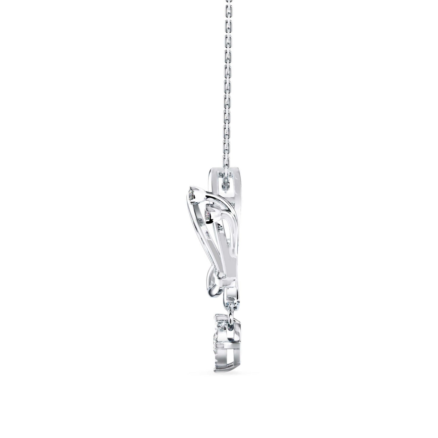 Orderly Charm Diamond Pendant Platinum