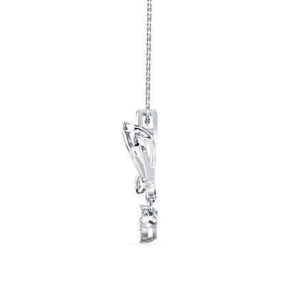 Orderly Charm Diamond Pendant White Gold