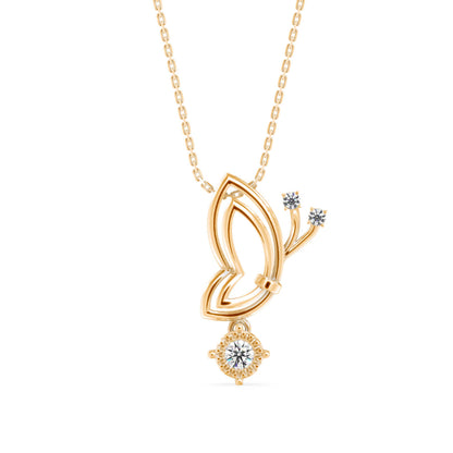 Orderly Charm Diamond Pendant Yellow Gold