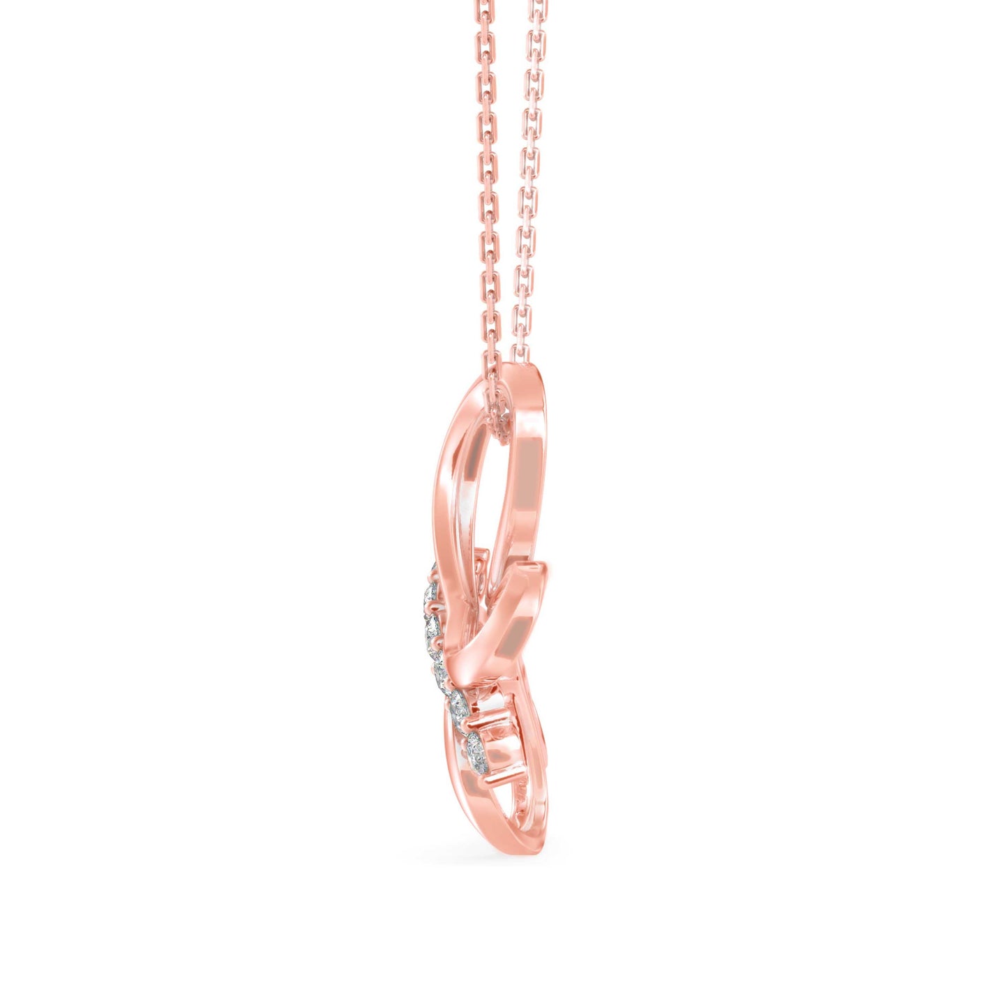 Monarch Diamond Pendant Rose Gold