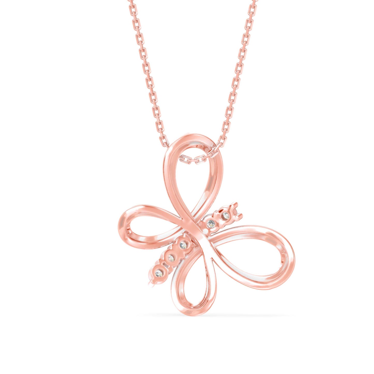 Monarch Diamond Pendant Rose Gold