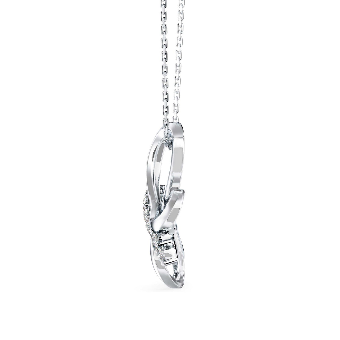 Monarch Diamond Pendant White Gold