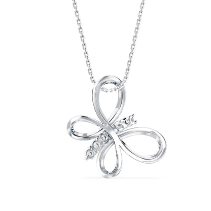 Monarch Diamond Pendant White Gold