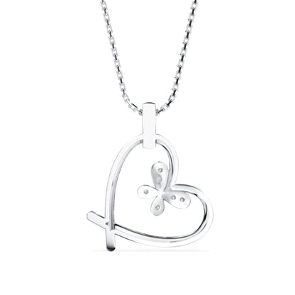 Cosmic Heart Diamond Pendant Platinum