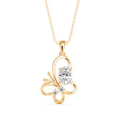 Flirty Diamond Pendant Yellow Gold