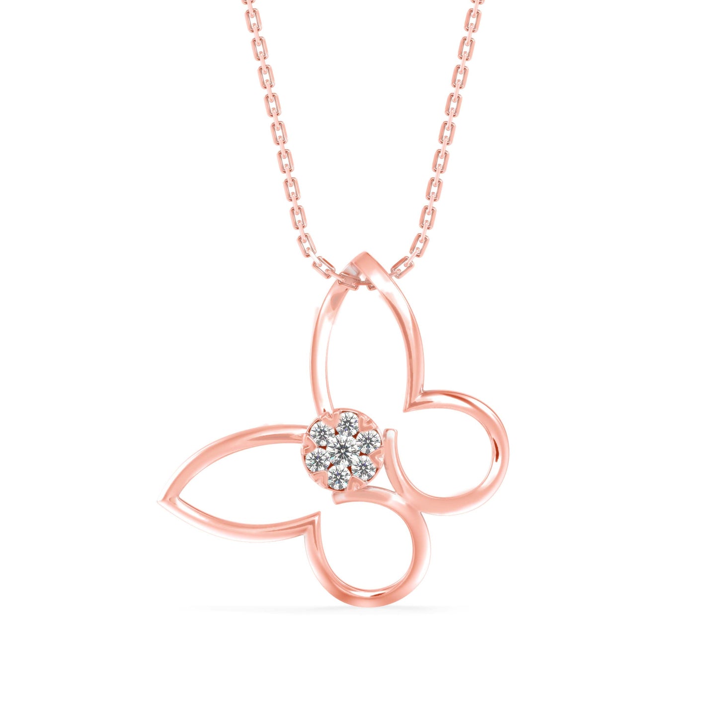 Light Mash Diamond Pendant Rose Gold