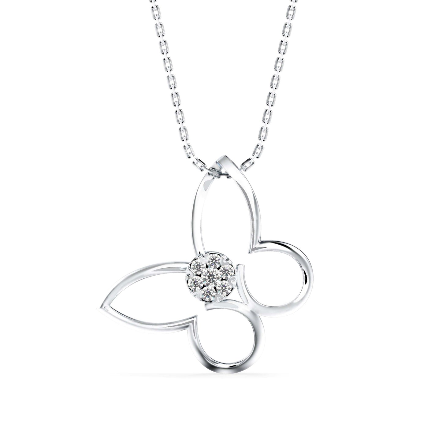 Light Mash Diamond Pendant Platinum